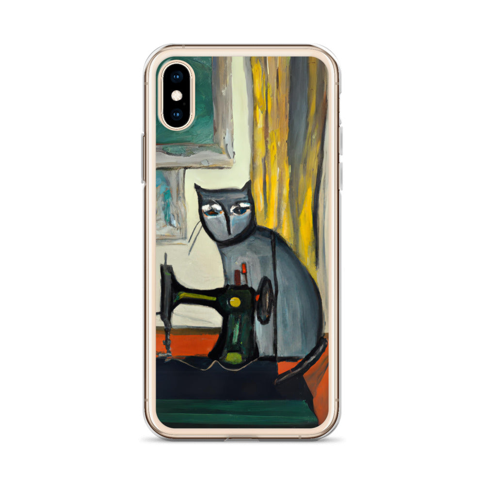 iPhone® "Sewing Cats" Clear Phone Case Design – The Perfect Gift for People who Love to Sew