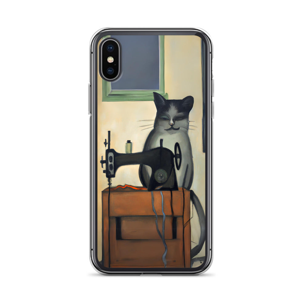 iPhone® "Sewing Cats" Clear Phone Case Design – The Perfect Gift for People who Love to Sew