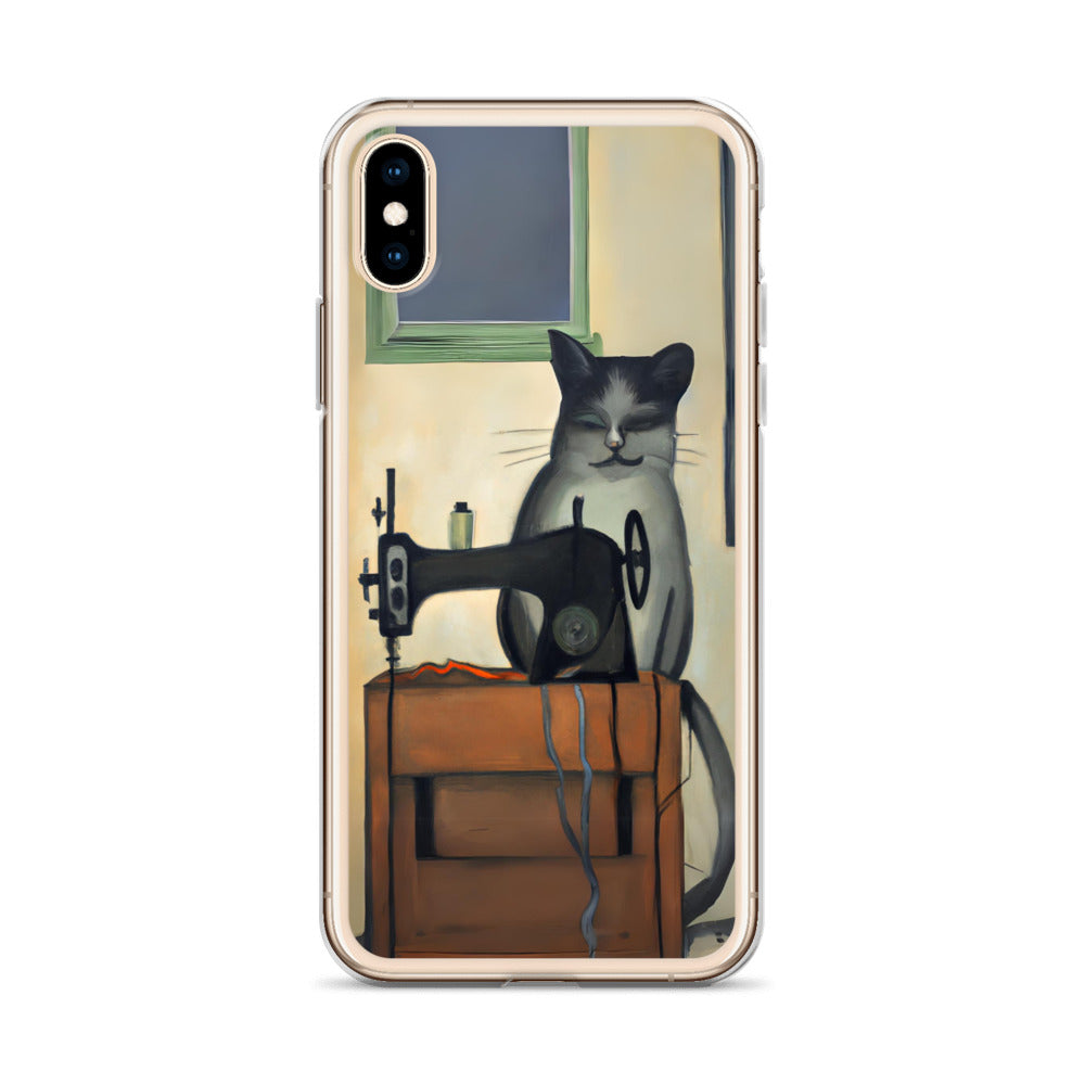 iPhone® "Sewing Cats" Clear Phone Case Design – The Perfect Gift for People who Love to Sew