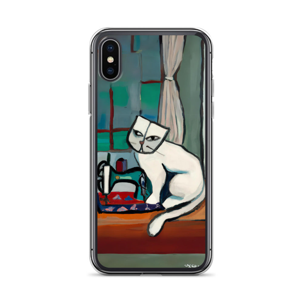 iPhone® "Sewing Cats" Clear Phone Case Design – The Perfect Gift for People who Love to Sew