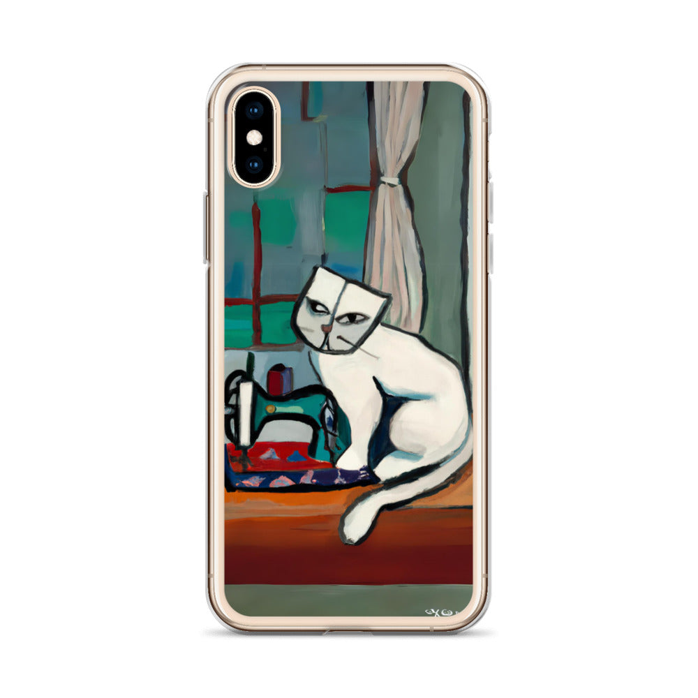 iPhone® "Sewing Cats" Clear Phone Case Design – The Perfect Gift for People who Love to Sew