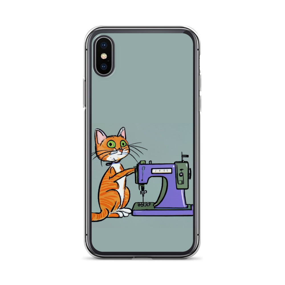 iPhone® "Sewing Cats" Clear Phone Case Design – The Perfect Gift for People who Love to Sew