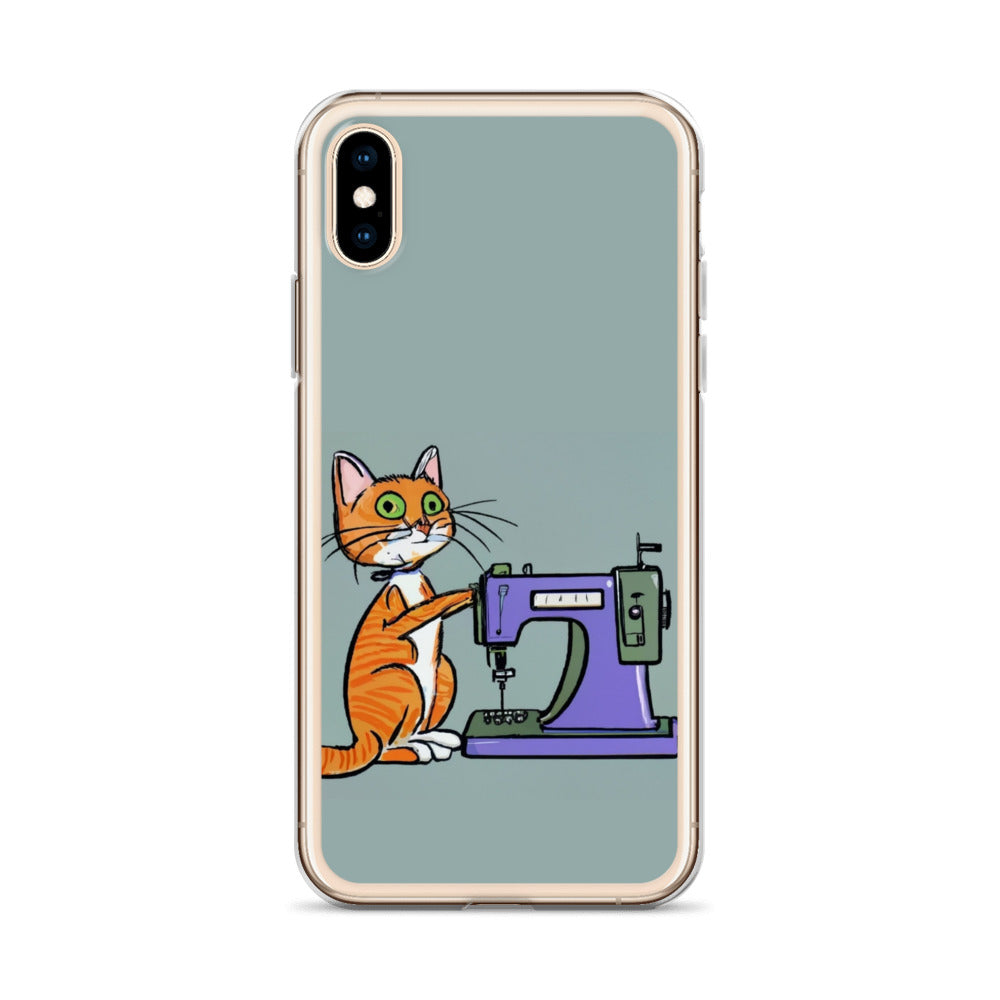 iPhone® "Sewing Cats" Clear Phone Case Design – The Perfect Gift for People who Love to Sew