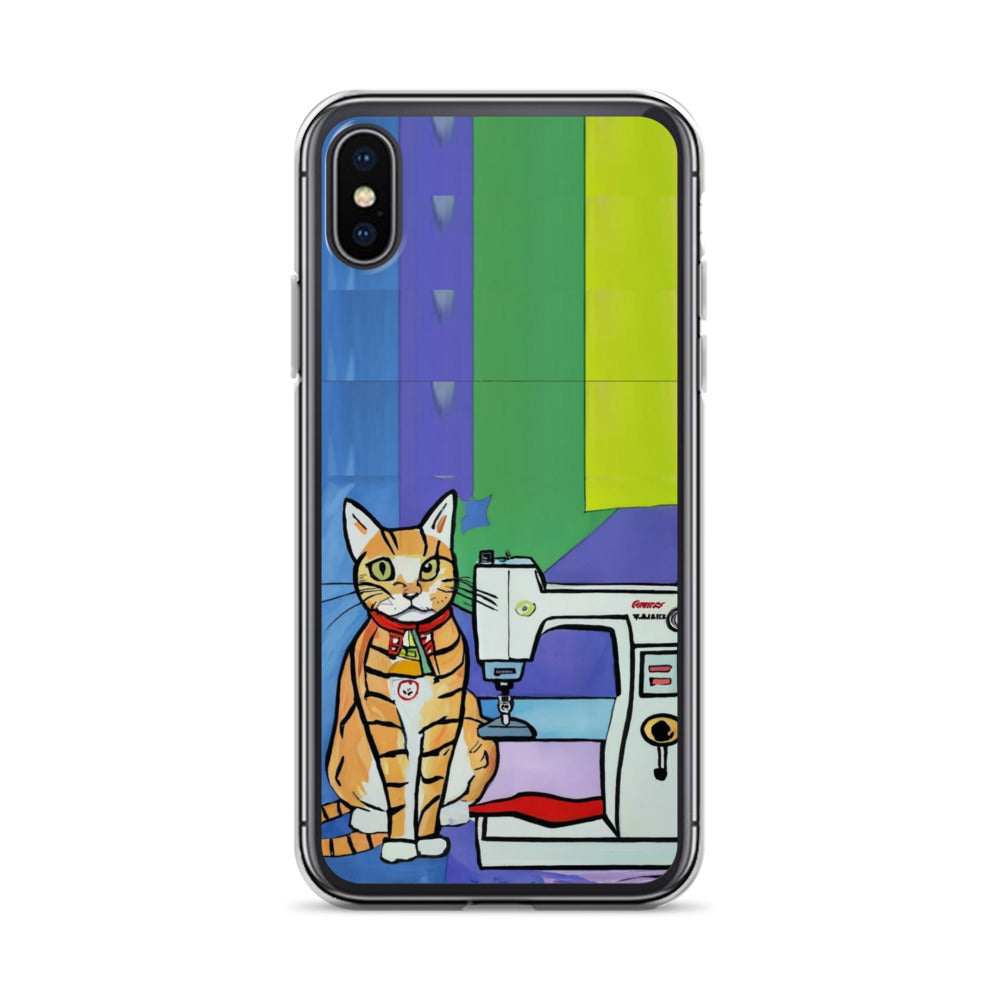 iPhone® "Sewing Cats" Clear Phone Case Design – The Perfect Gift for People who Love to Sew