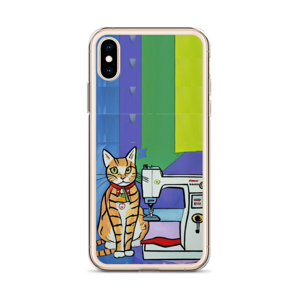 iPhone® "Sewing Cats" Clear Phone Case Design – The Perfect Gift for People who Love to Sew