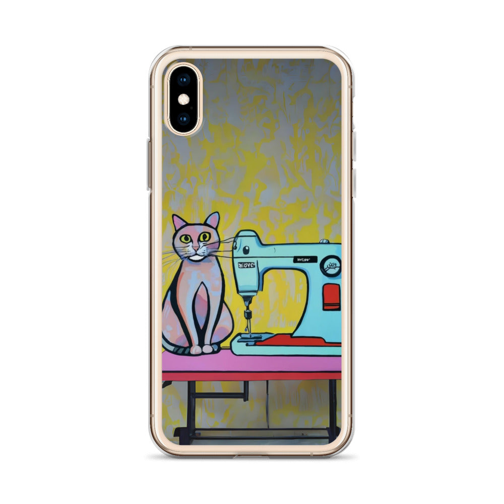 iPhone® "Sewing Cats" Clear Phone Case Design – The Perfect Gift for People who Love to Sew