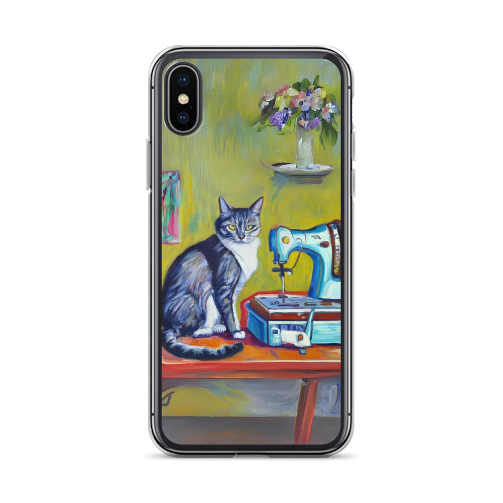 iPhone® "Sewing Cats" Clear Phone Case Design – The Perfect Gift for People who Love to Sew