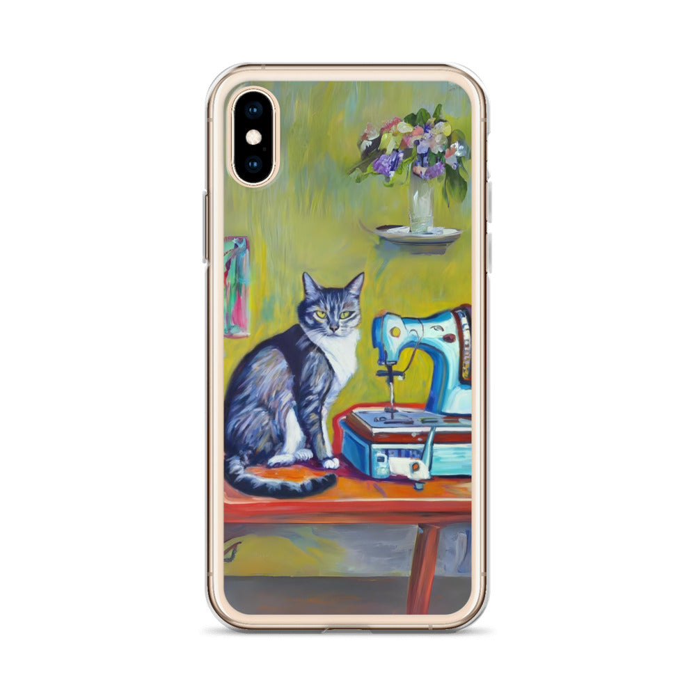 iPhone® "Sewing Cats" Clear Phone Case Design – The Perfect Gift for People who Love to Sew