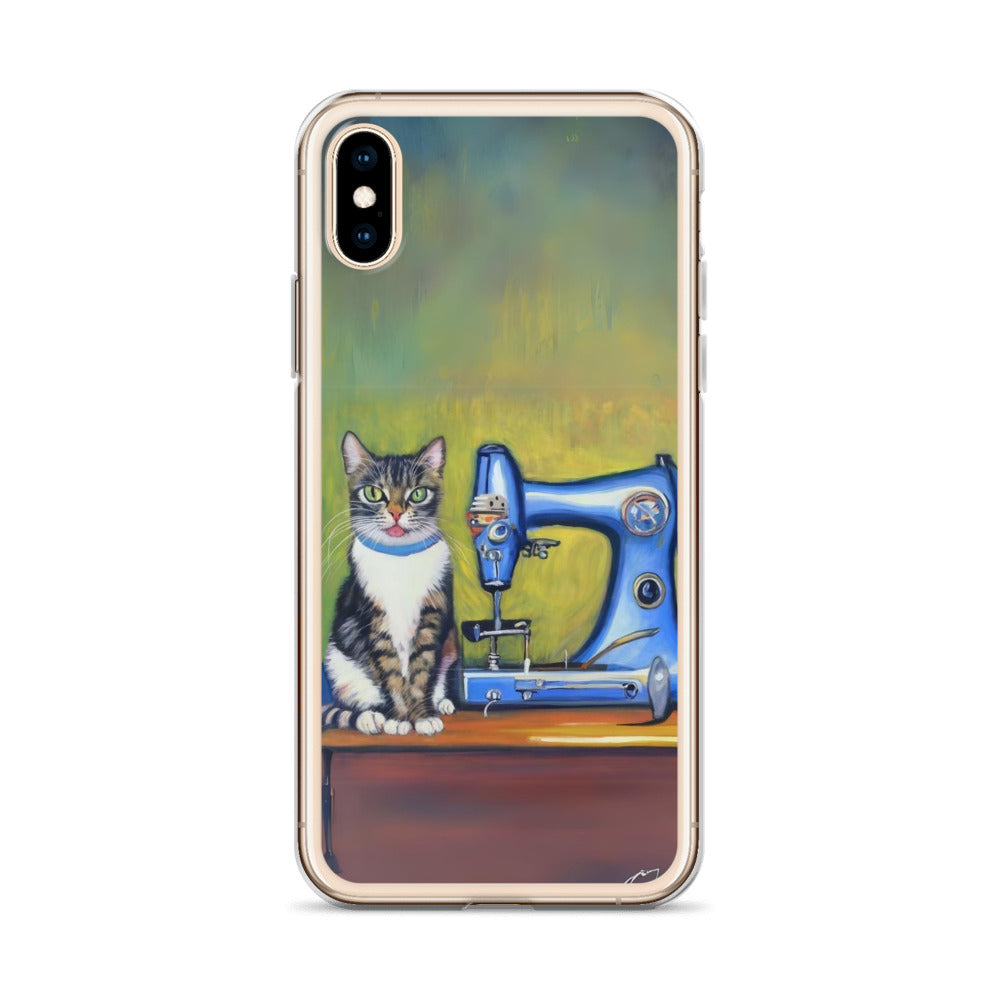 iPhone® "Sewing Cats" Clear Phone Case Design – The Perfect Gift for People who Love to Sew