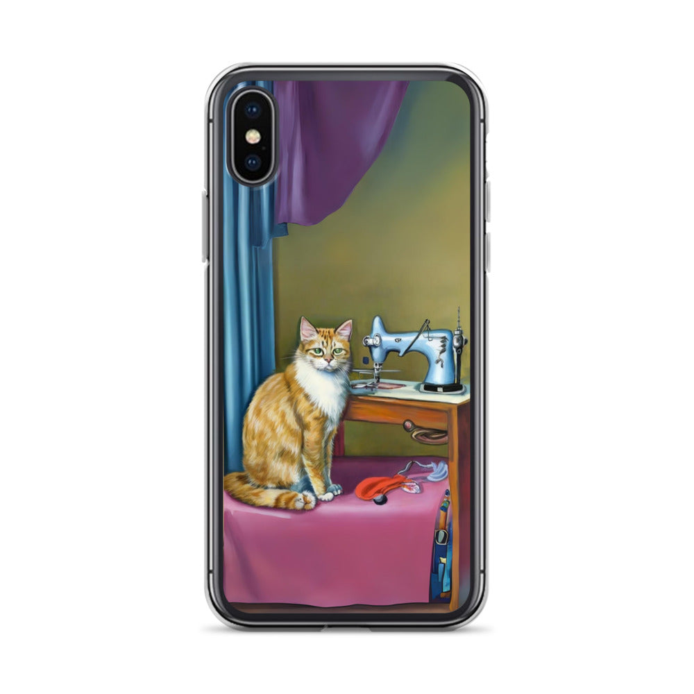 iPhone® "Sewing Cats" Clear Phone Case Design – The Perfect Gift for People who Love to Sew