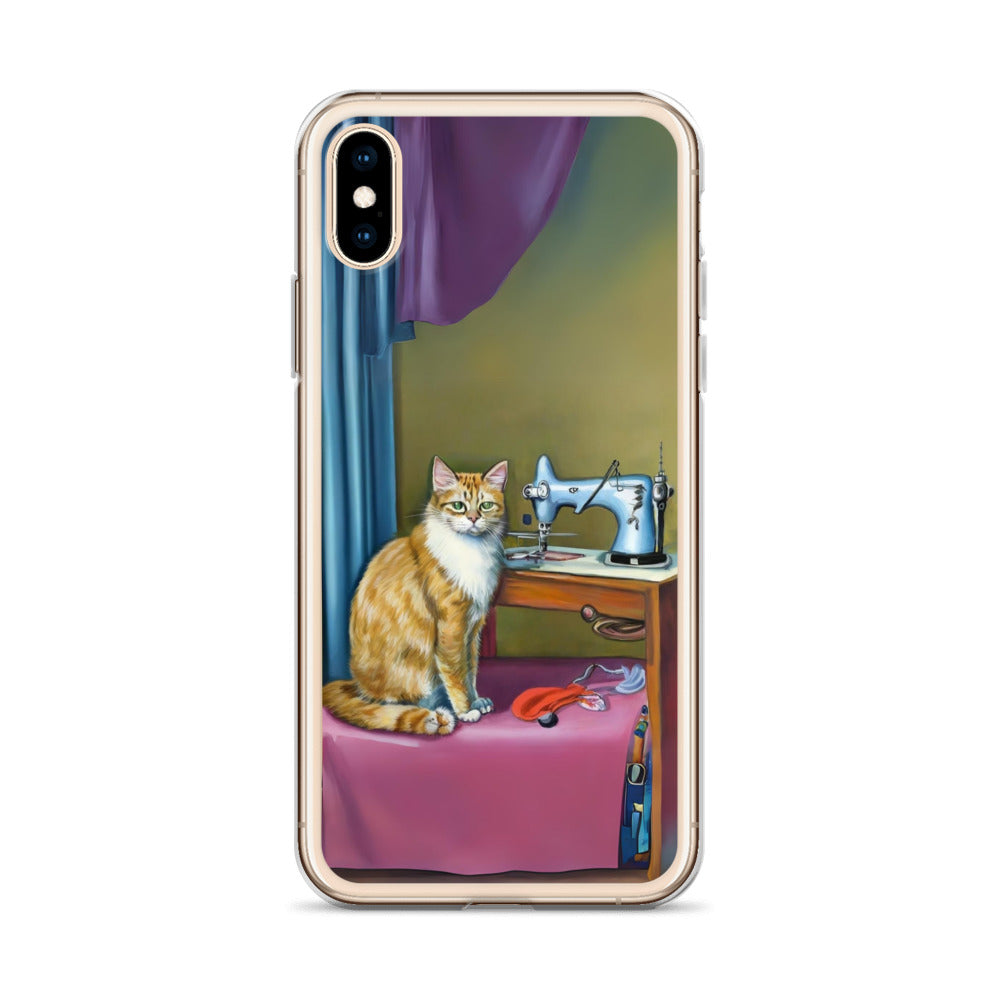 iPhone® "Sewing Cats" Clear Phone Case Design – The Perfect Gift for People who Love to Sew