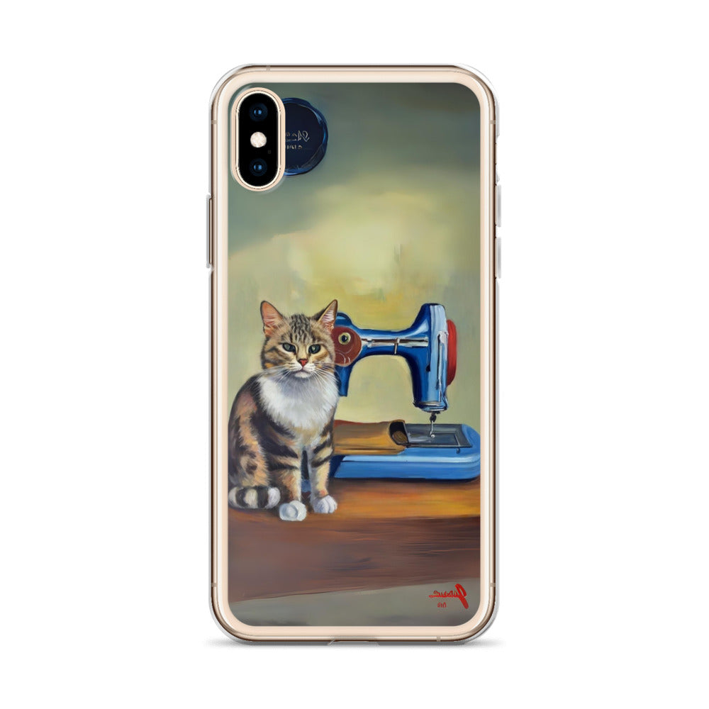 iPhone® "Sewing Cats" Clear Phone Case Design – The Perfect Gift for People who Love to Sew