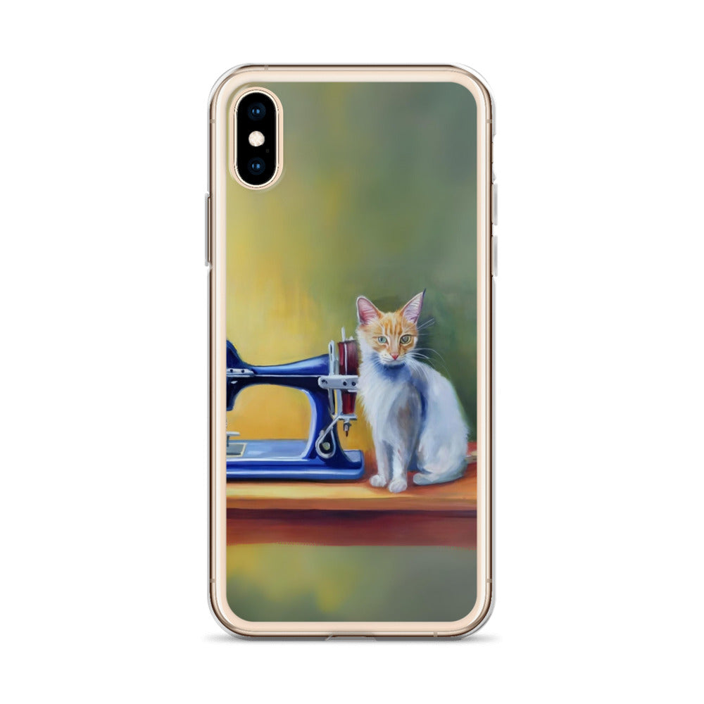 iPhone® "Sewing Cats" Clear Phone Case Design – The Perfect Gift for People who Love to Sew