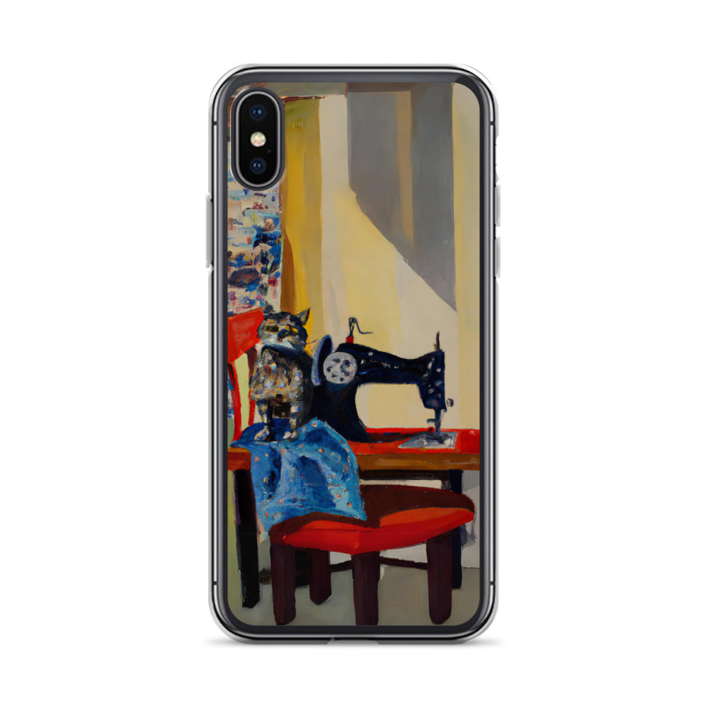 iPhone® Sewing Cats Clear Phone Case 2