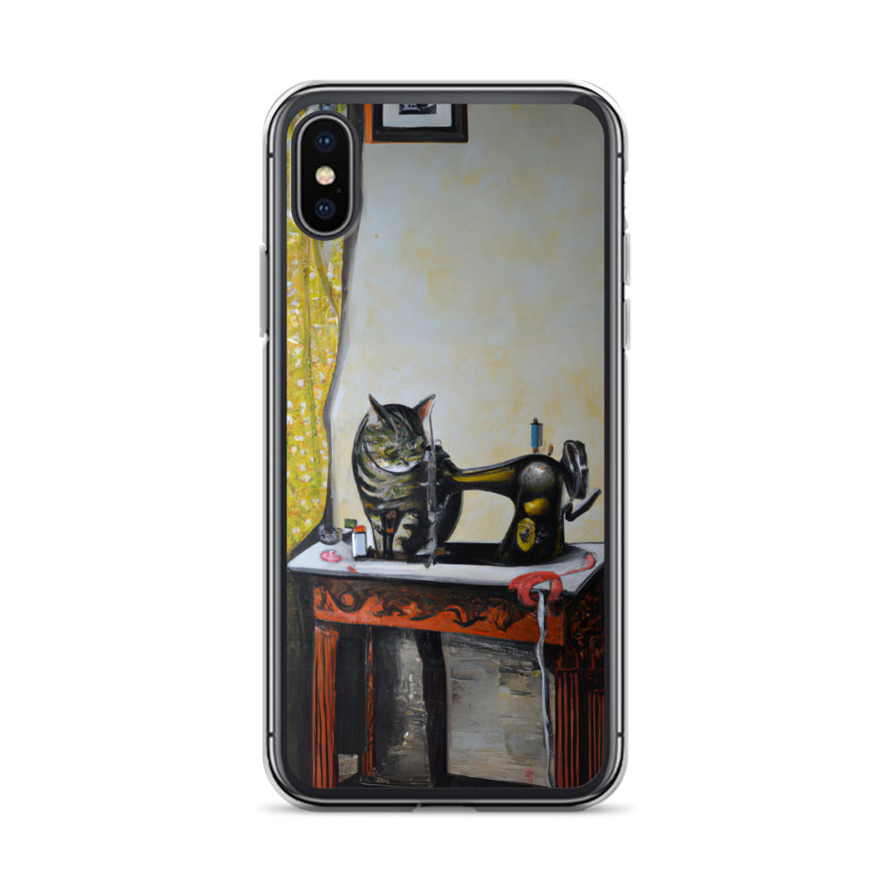 iPhone® Sewing Cats Clear Phone Case 1