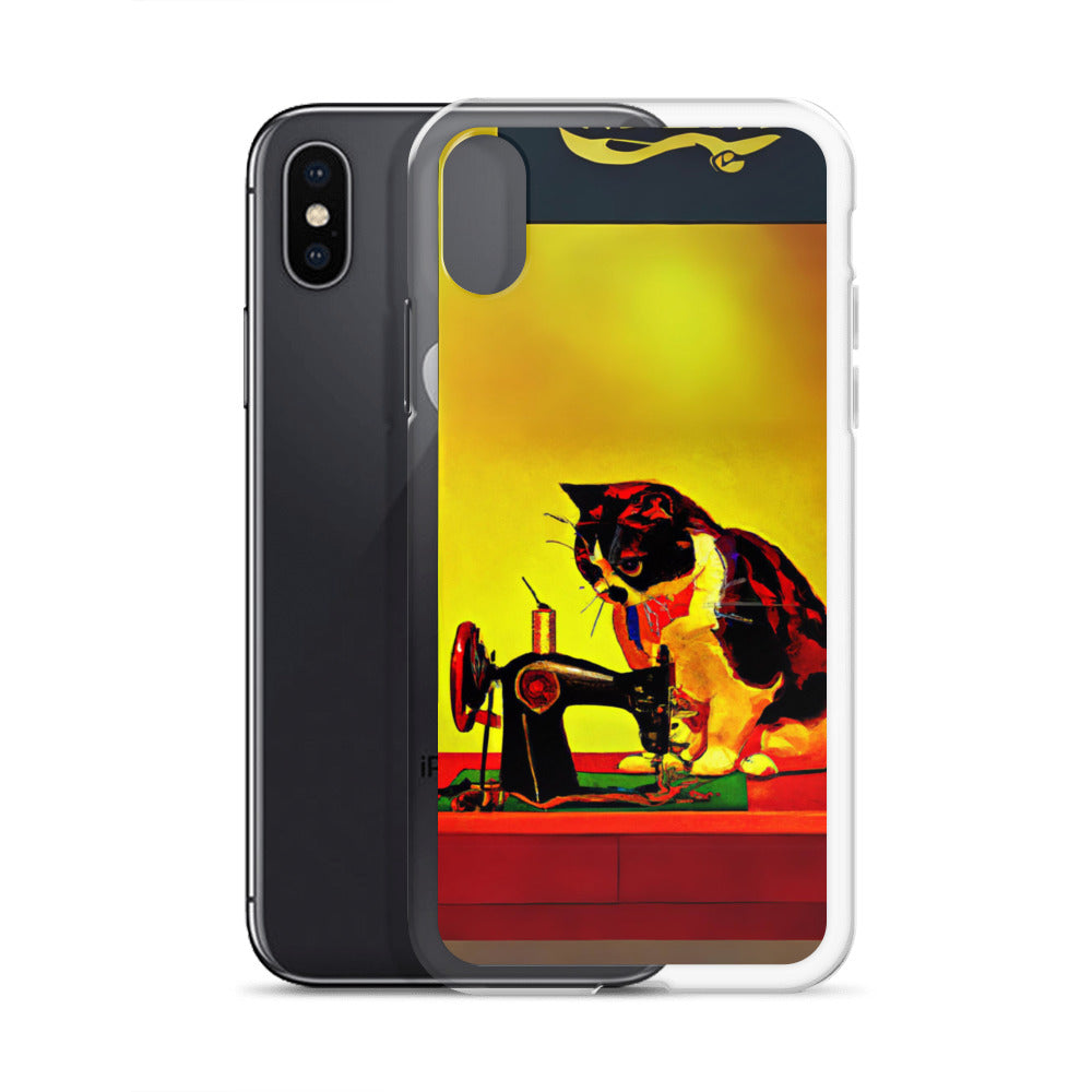 iPhone® "Sewing Cats" Clear Phone Case Design – The Perfect Gift for People who Love to Sew