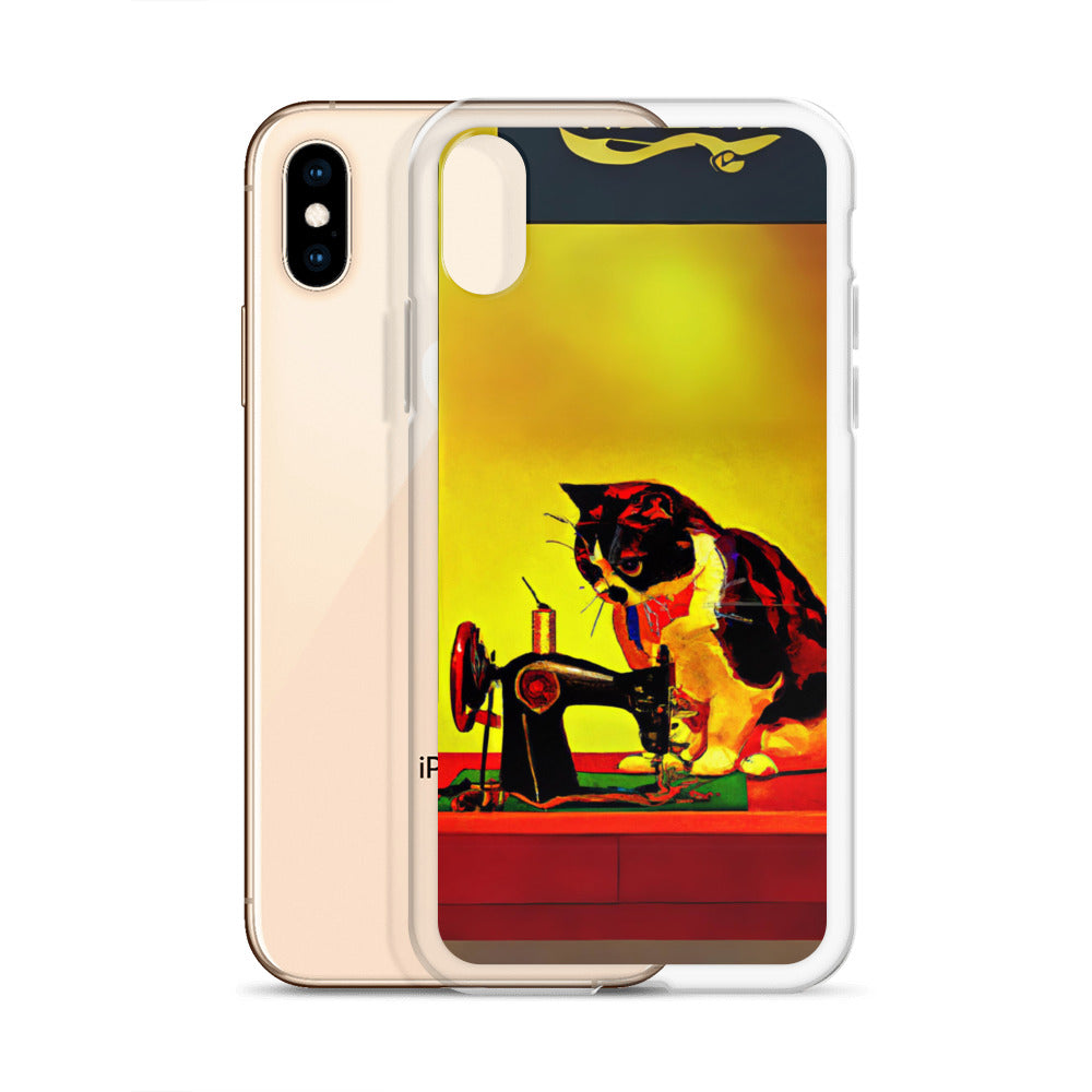 iPhone® "Sewing Cats" Clear Phone Case Design – The Perfect Gift for People who Love to Sew