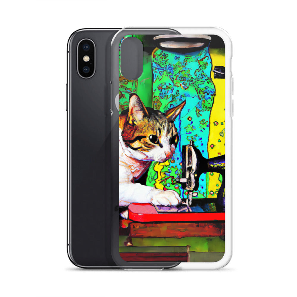 iPhone® "Sewing Cats" Clear Phone Case Design – The Perfect Gift for People who Love to Sew