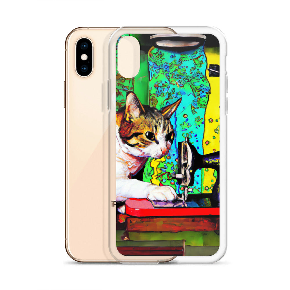 iPhone® "Sewing Cats" Clear Phone Case Design – The Perfect Gift for People who Love to Sew