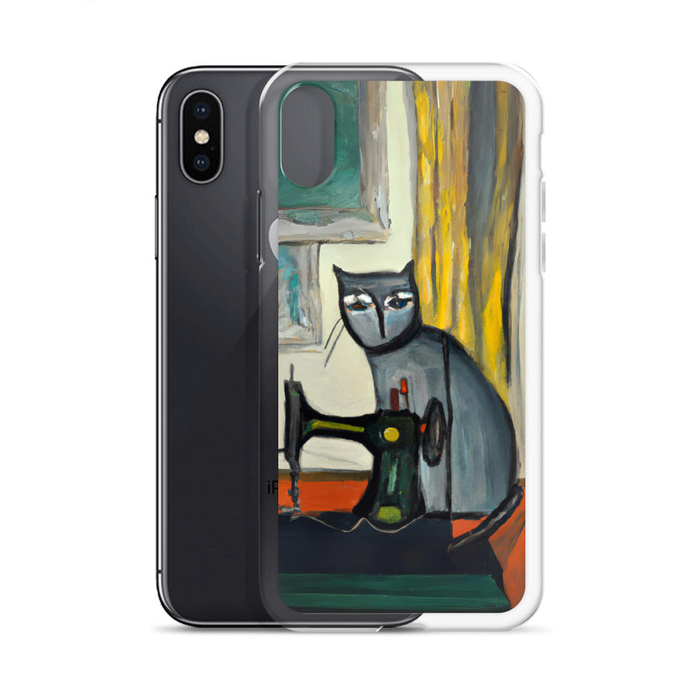 iPhone® "Sewing Cats" Clear Phone Case Design – The Perfect Gift for People who Love to Sew