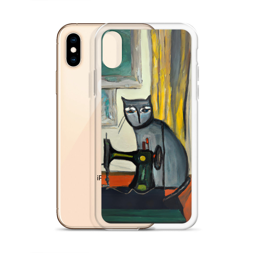 iPhone® "Sewing Cats" Clear Phone Case Design – The Perfect Gift for People who Love to Sew