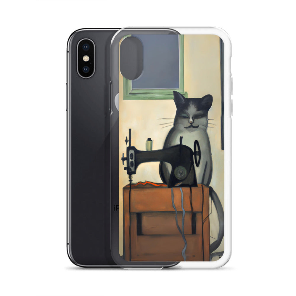 iPhone® "Sewing Cats" Clear Phone Case Design – The Perfect Gift for People who Love to Sew