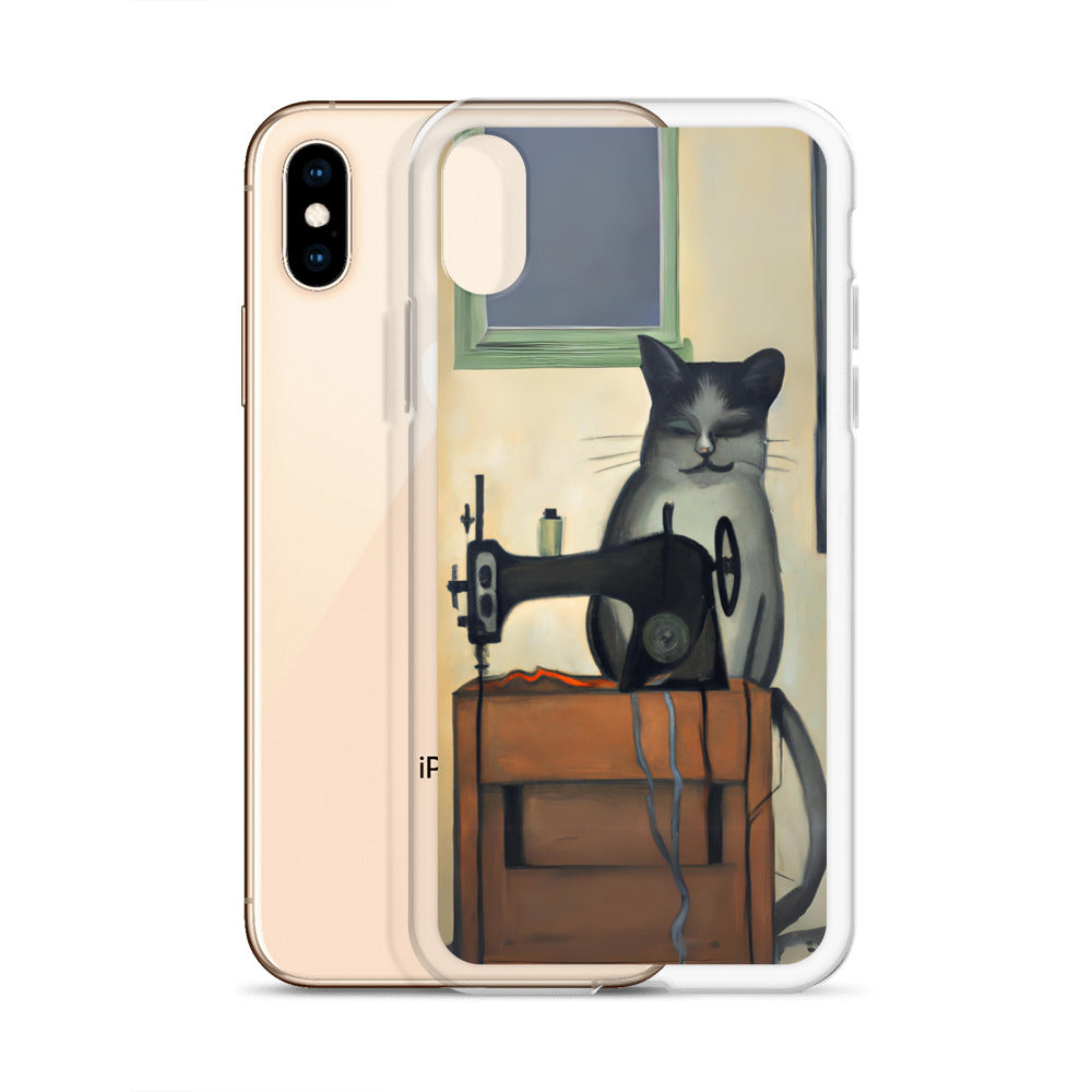 iPhone® "Sewing Cats" Clear Phone Case Design – The Perfect Gift for People who Love to Sew