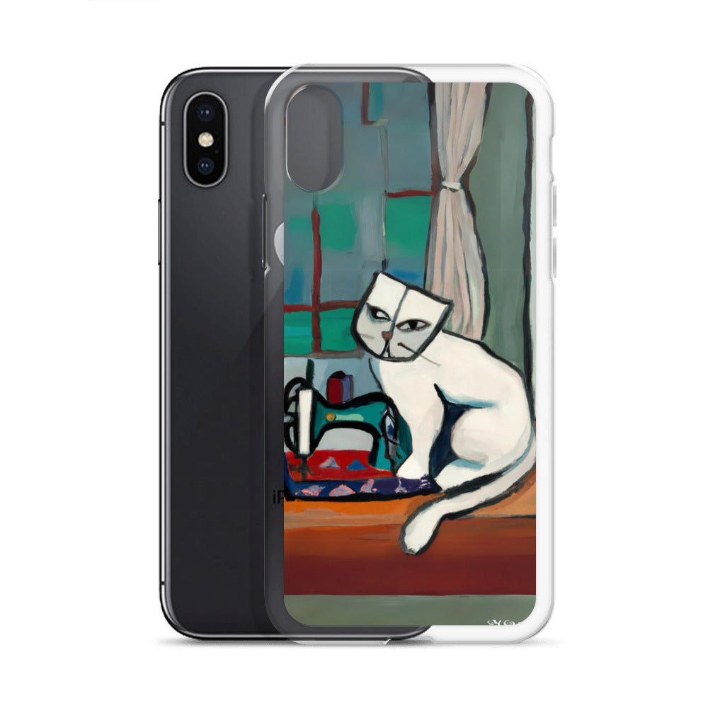 iPhone® "Sewing Cats" Clear Phone Case Design – The Perfect Gift for People who Love to Sew