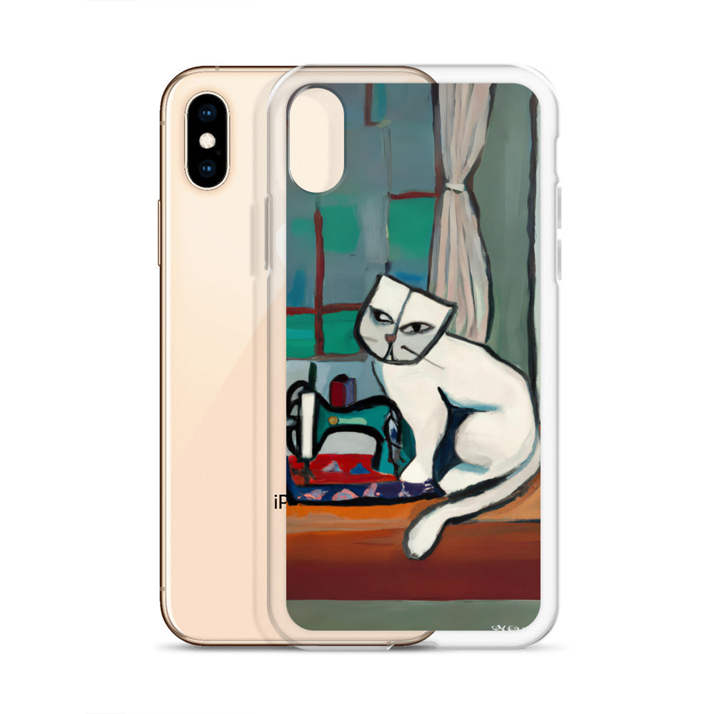 iPhone® "Sewing Cats" Clear Phone Case Design – The Perfect Gift for People who Love to Sew