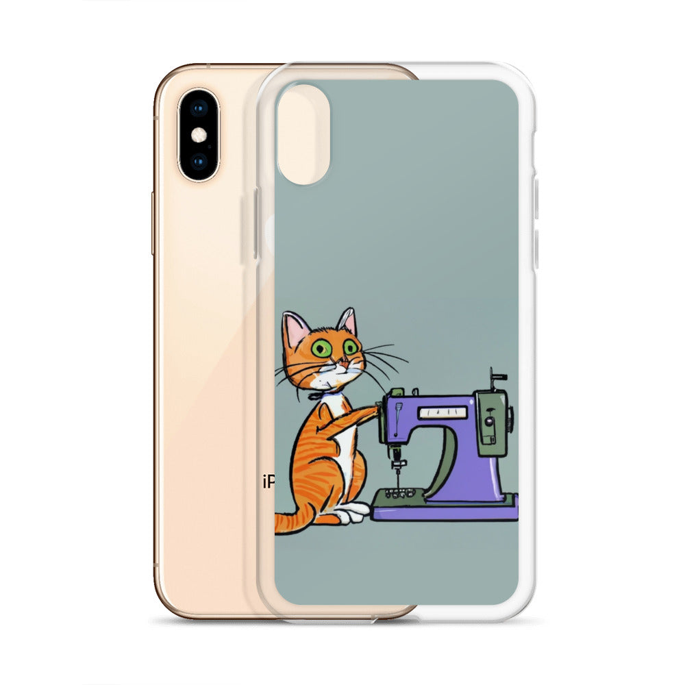 iPhone® "Sewing Cats" Clear Phone Case Design – The Perfect Gift for People who Love to Sew