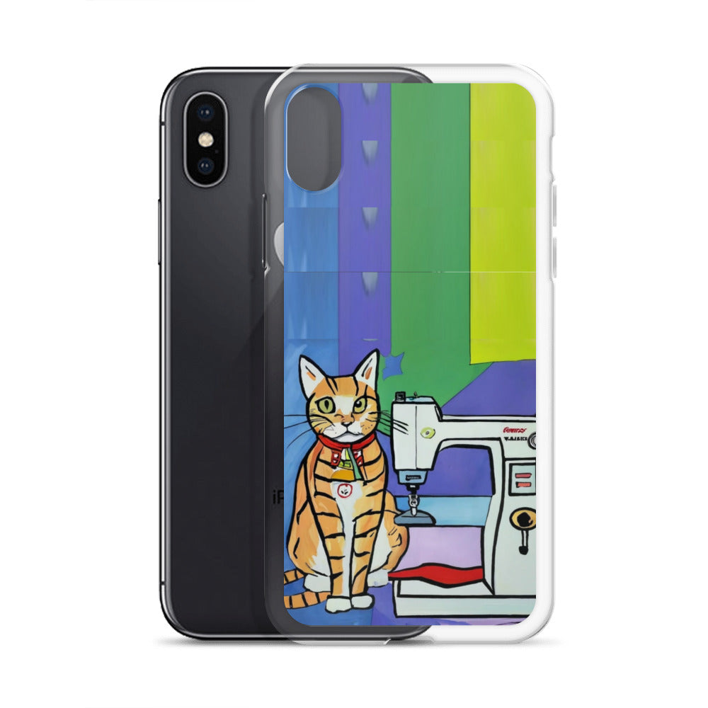 iPhone® "Sewing Cats" Clear Phone Case Design – The Perfect Gift for People who Love to Sew