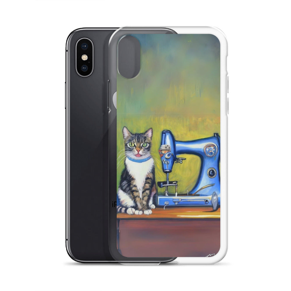 iPhone® "Sewing Cats" Clear Phone Case Design – The Perfect Gift for People who Love to Sew