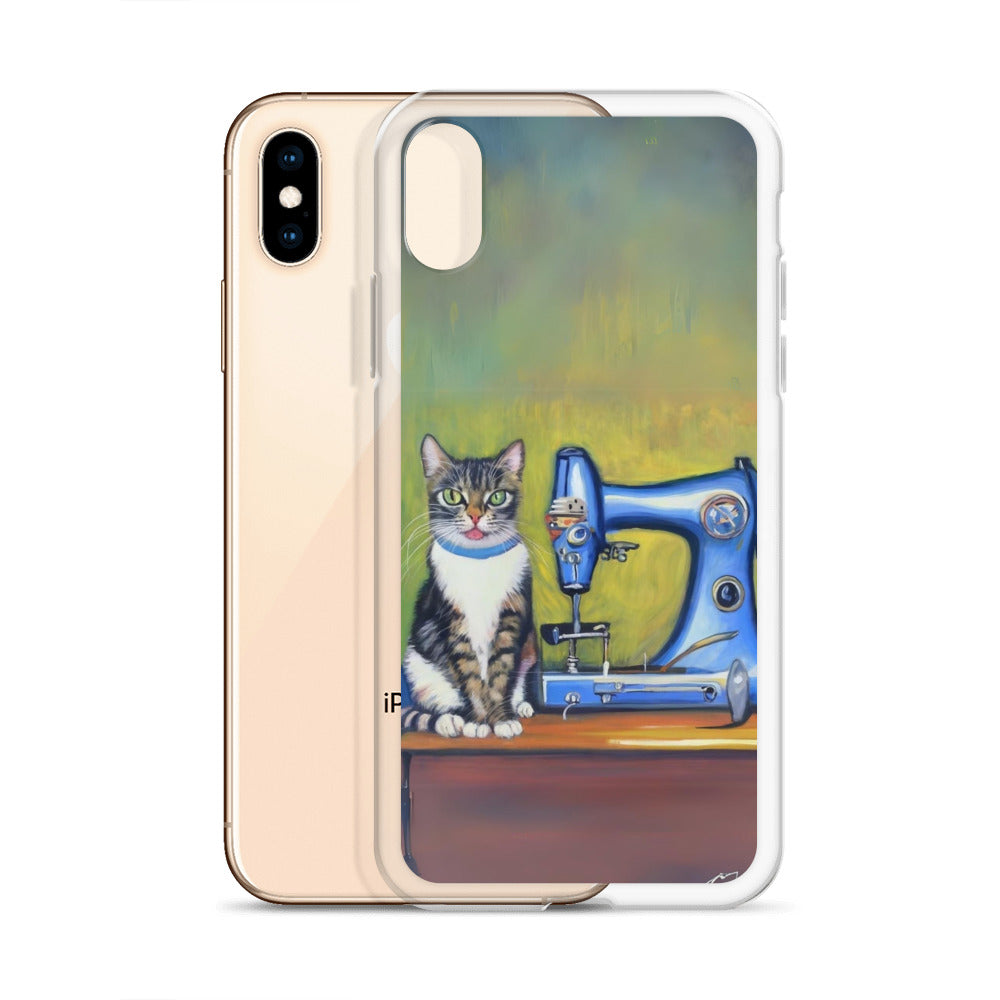 iPhone® "Sewing Cats" Clear Phone Case Design – The Perfect Gift for People who Love to Sew