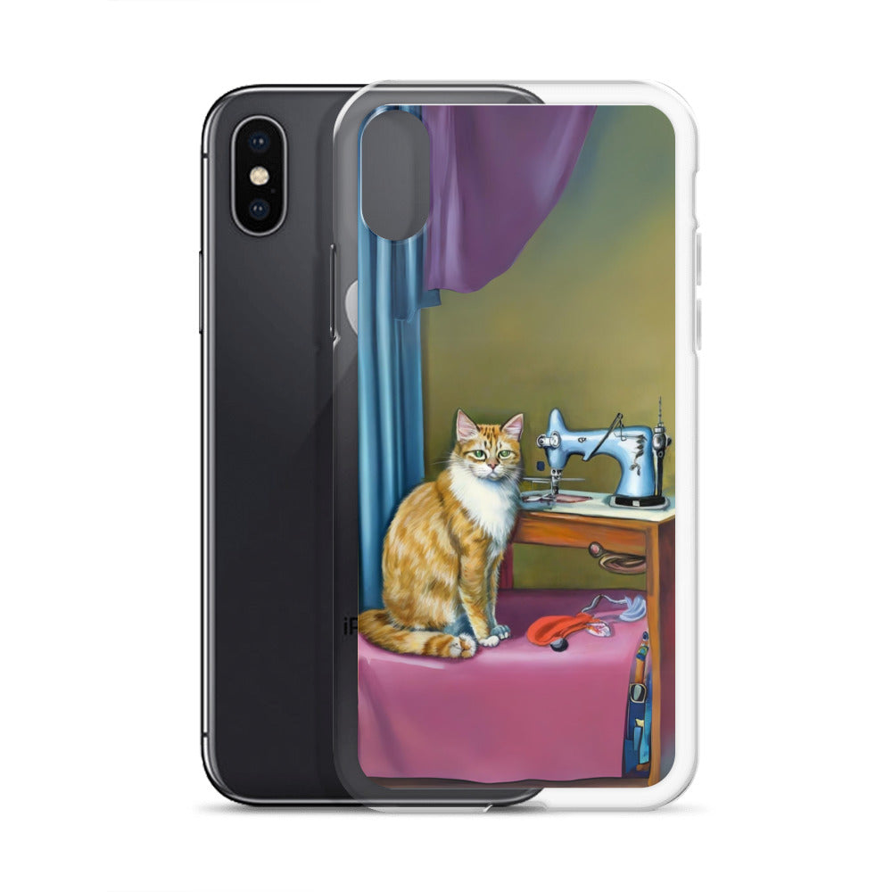 iPhone® "Sewing Cats" Clear Phone Case Design – The Perfect Gift for People who Love to Sew