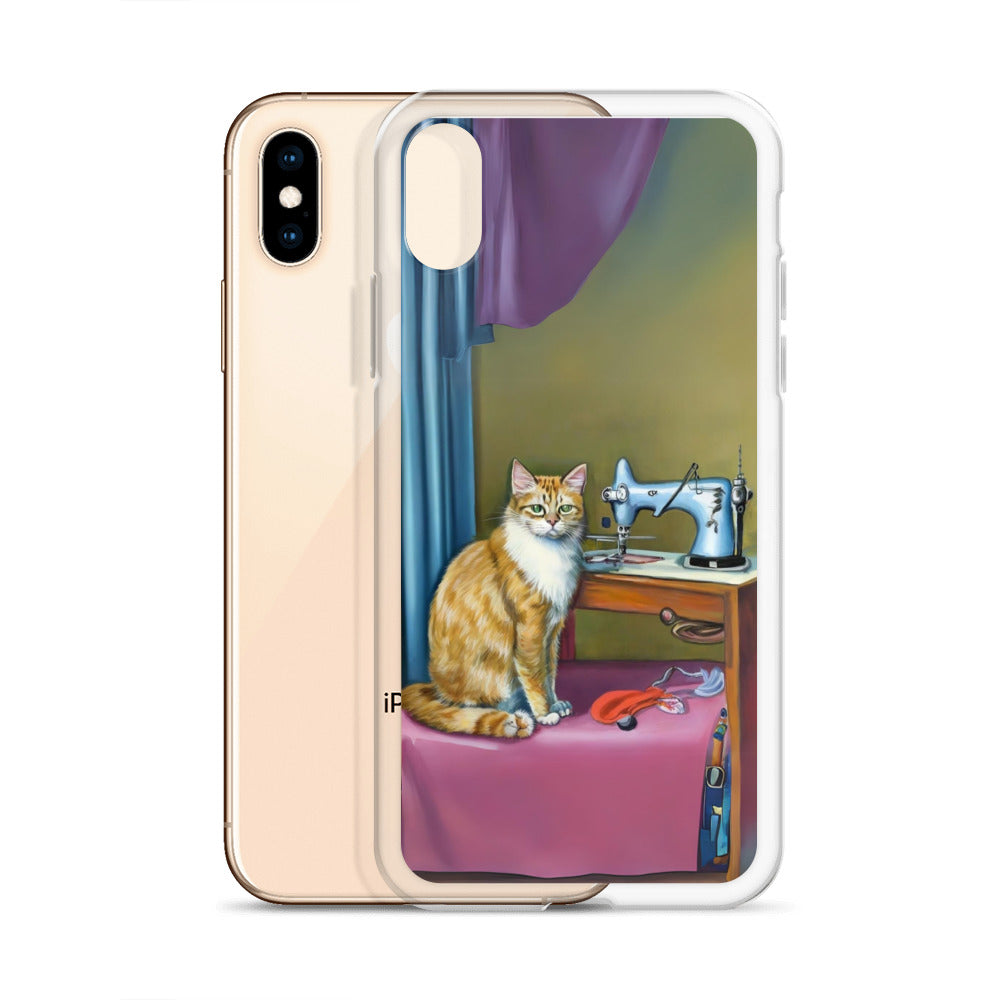 iPhone® "Sewing Cats" Clear Phone Case Design – The Perfect Gift for People who Love to Sew