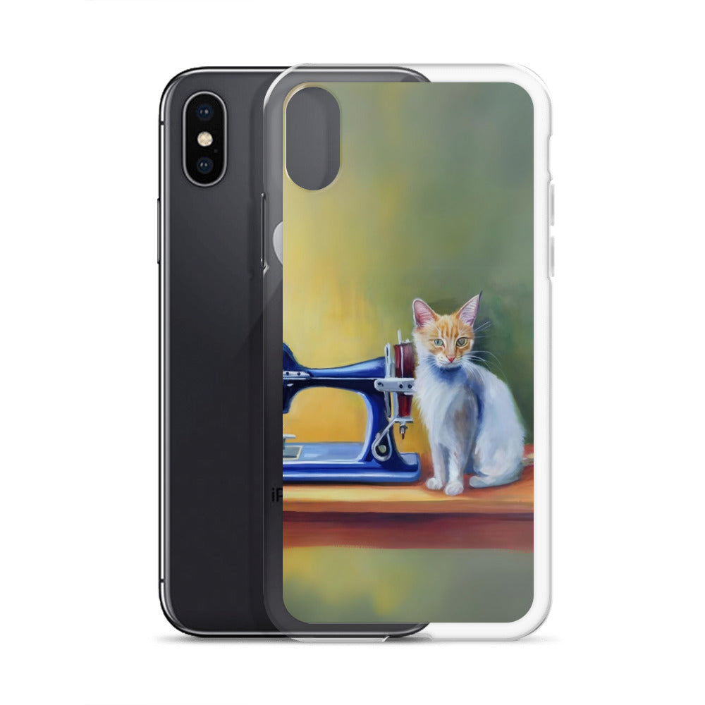 iPhone® "Sewing Cats" Clear Phone Case Design – The Perfect Gift for People who Love to Sew