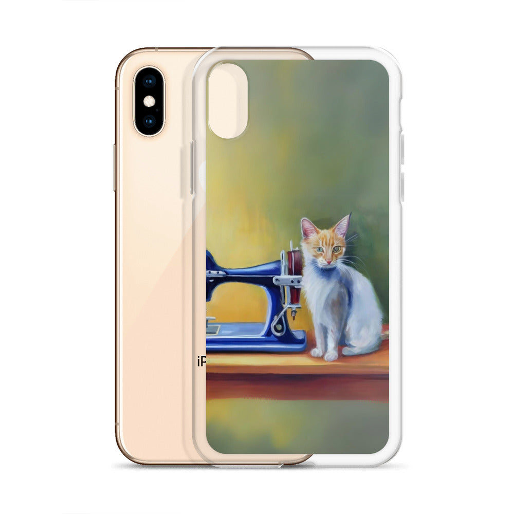 iPhone® "Sewing Cats" Clear Phone Case Design – The Perfect Gift for People who Love to Sew