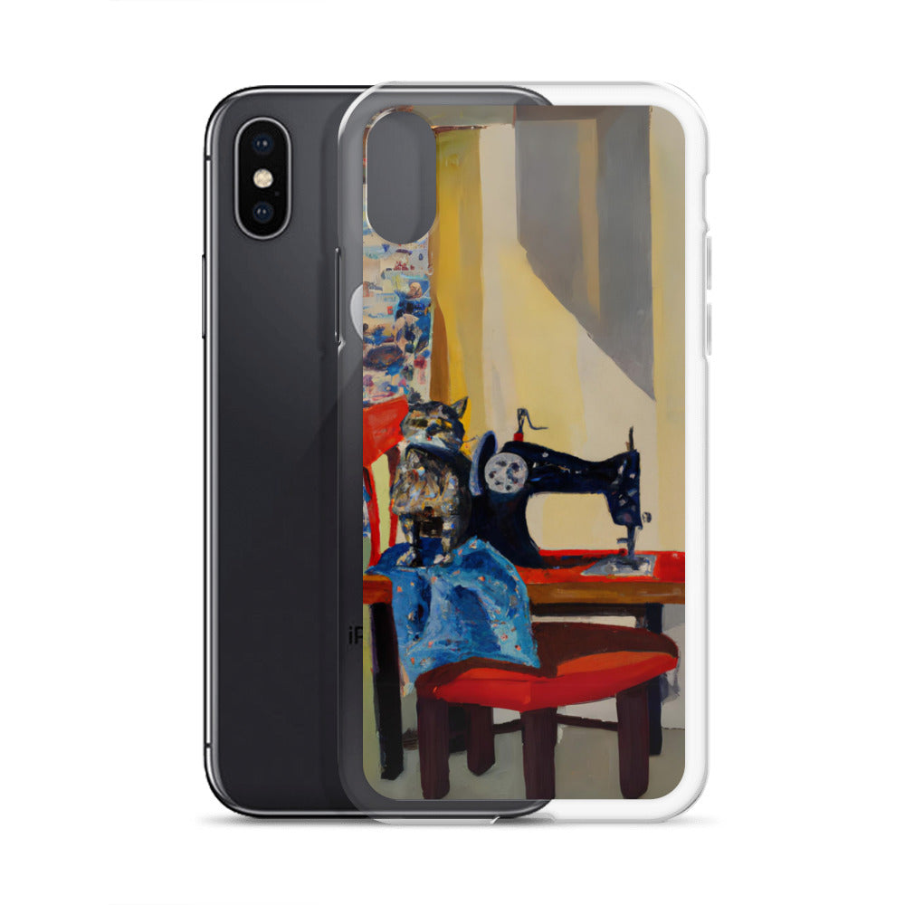 iPhone® Sewing Cats Clear Phone Case 2