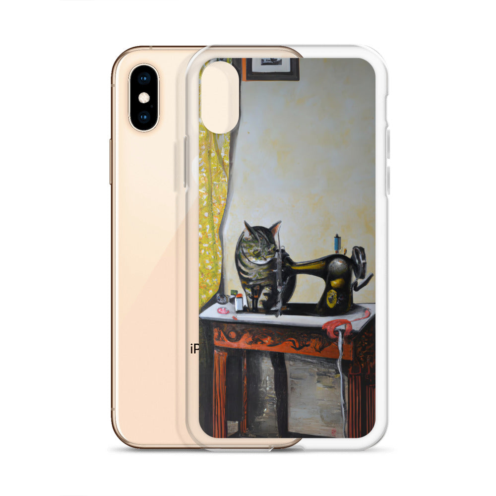 iPhone® Sewing Cats Clear Phone Case 1