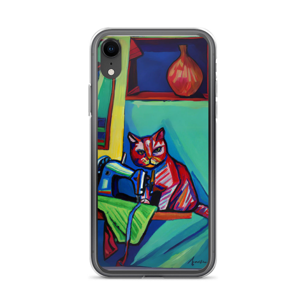 iPhone® Sewing Cats Clear Phone Case 25