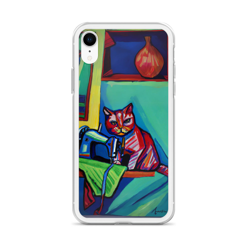 iPhone® Sewing Cats Clear Phone Case 25