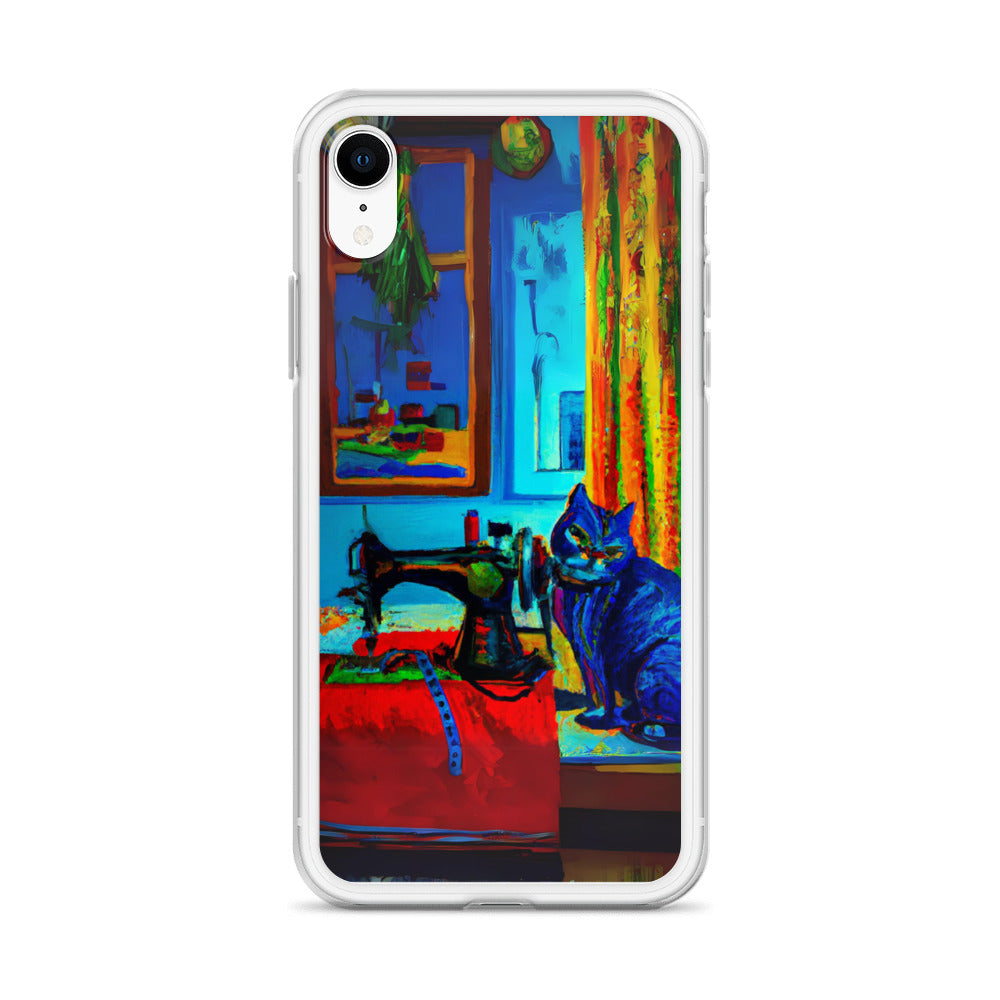 iPhone® "Sewing Cats" Clear Phone Case Design – The Perfect Gift for People who Love to Sew