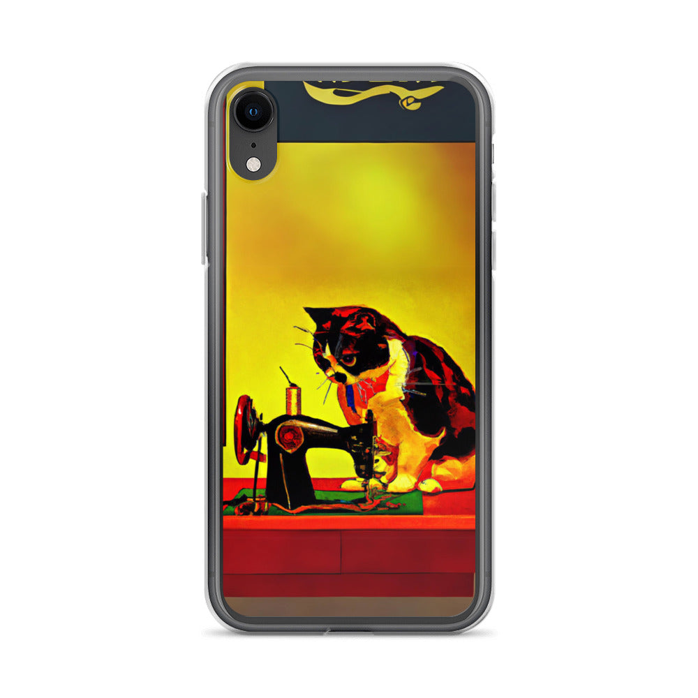 iPhone® "Sewing Cats" Clear Phone Case Design – The Perfect Gift for People who Love to Sew