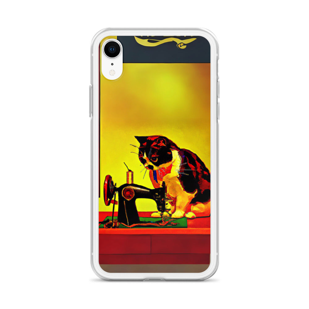 iPhone® "Sewing Cats" Clear Phone Case Design – The Perfect Gift for People who Love to Sew