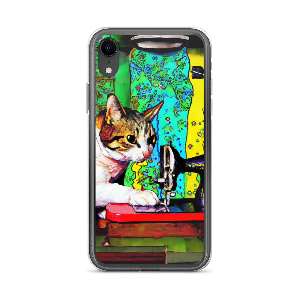 iPhone® "Sewing Cats" Clear Phone Case Design – The Perfect Gift for People who Love to Sew