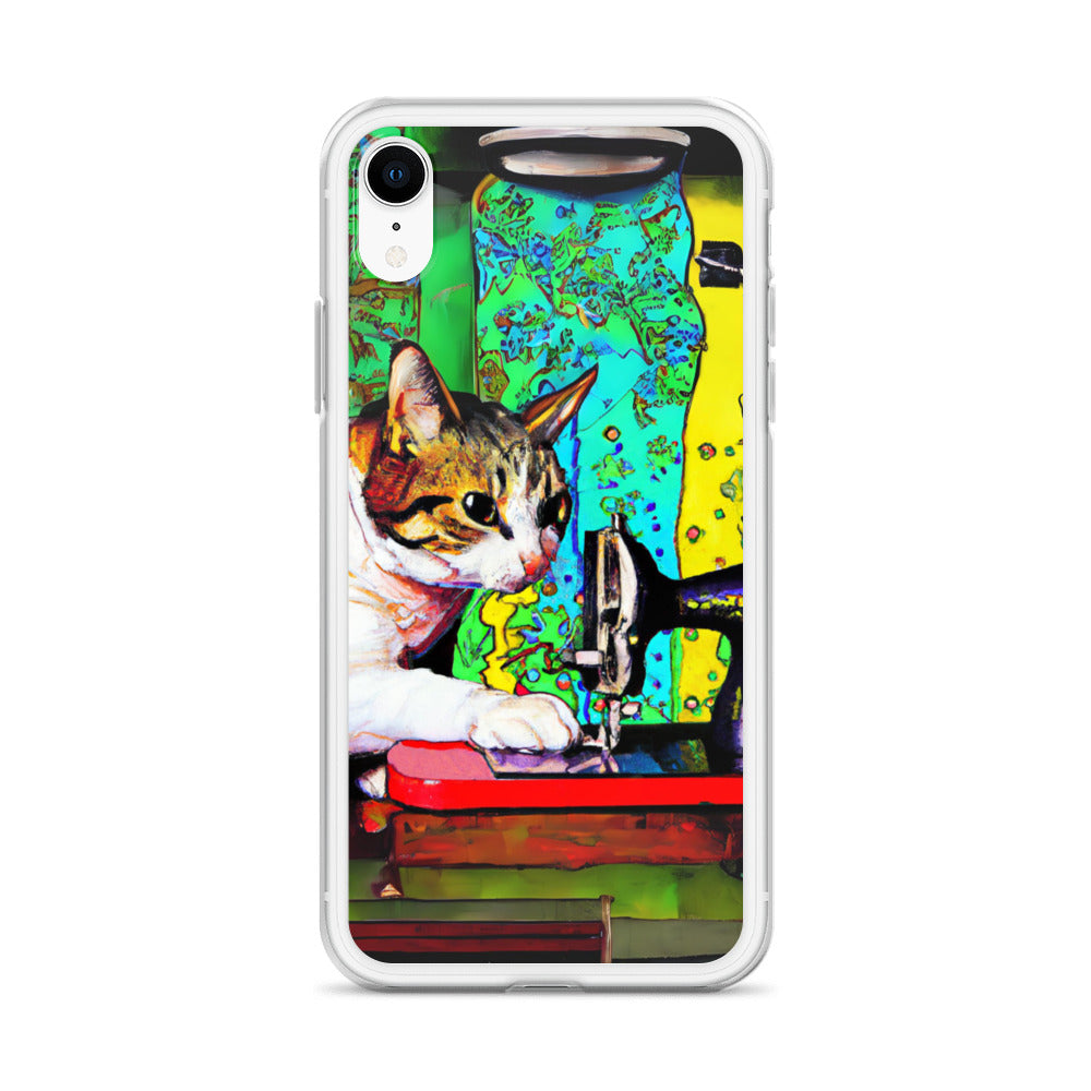 iPhone® "Sewing Cats" Clear Phone Case Design – The Perfect Gift for People who Love to Sew