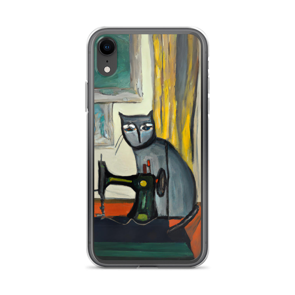 iPhone® "Sewing Cats" Clear Phone Case Design – The Perfect Gift for People who Love to Sew