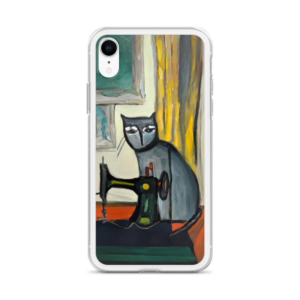 iPhone® "Sewing Cats" Clear Phone Case Design – The Perfect Gift for People who Love to Sew