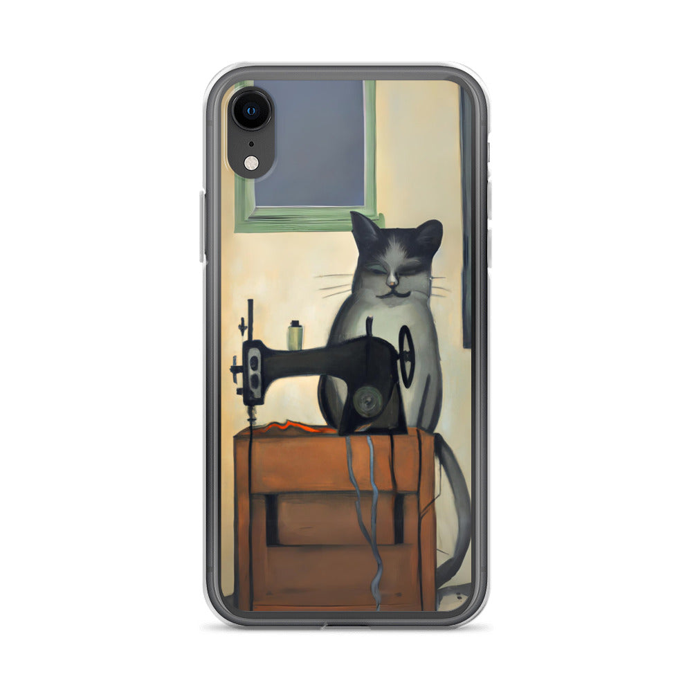 iPhone® "Sewing Cats" Clear Phone Case Design – The Perfect Gift for People who Love to Sew