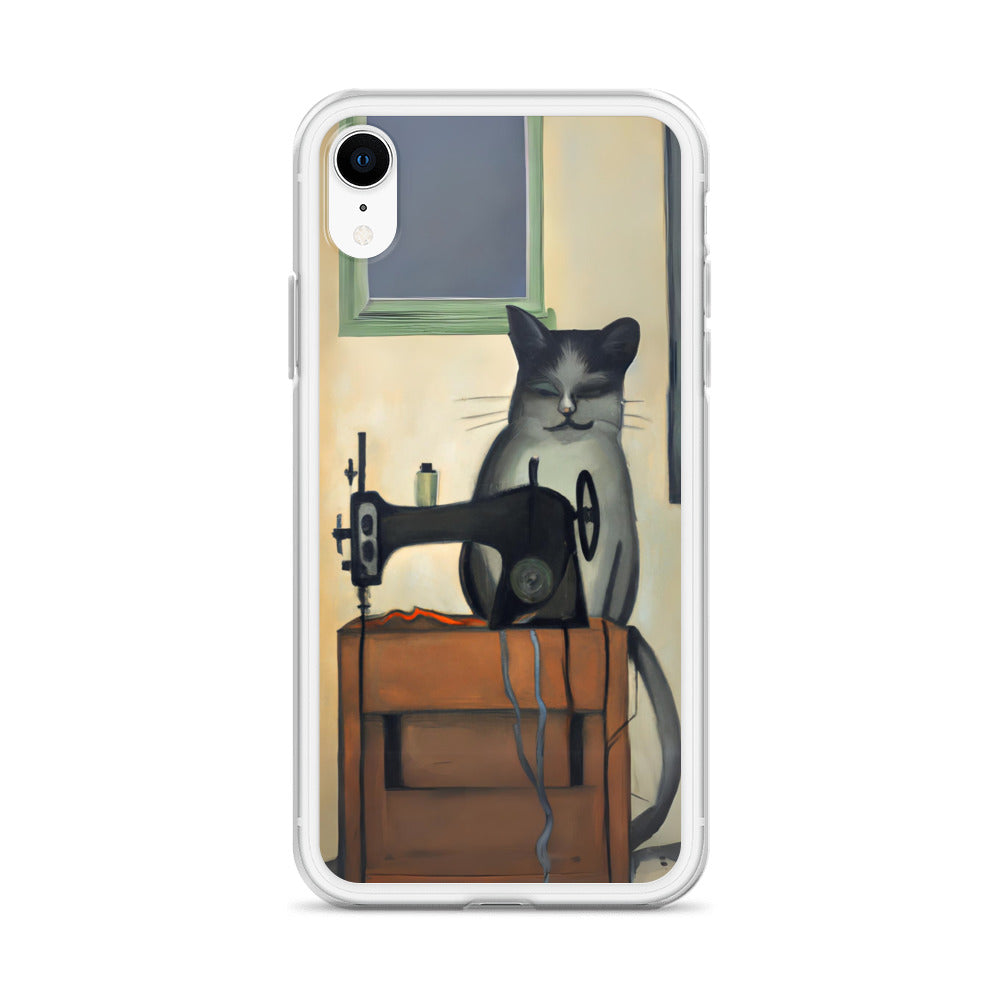 iPhone® "Sewing Cats" Clear Phone Case Design – The Perfect Gift for People who Love to Sew